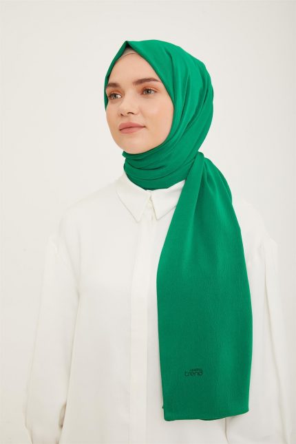 Armine Trend Yeşil Kırınkıl Şal -12