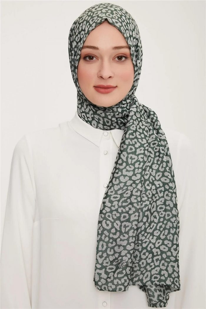 Armine Trend Yeşil Pure Lina Şal 5-22016 - Görsel 1