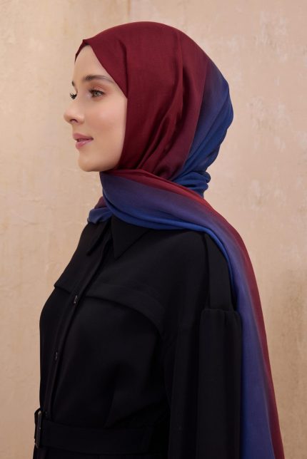 Belli Fresh Degrade Desen Şal 1011 Bordo Degrade Desen 49880