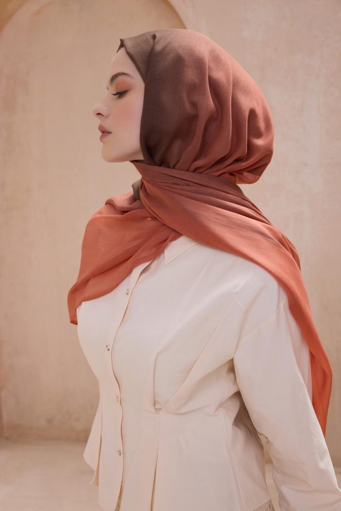 Belli Fresh Degrade Desen Şal 1031 Taba Degrade Desen 49729 - Görsel 1