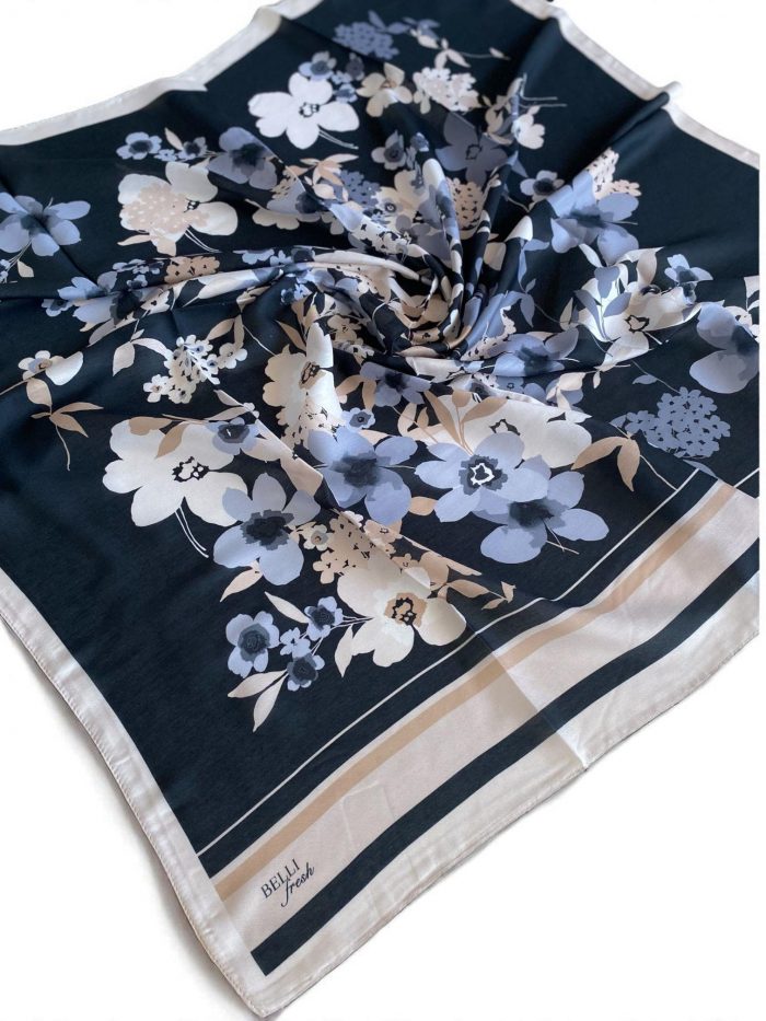 Belli Fresh Nova Eşarp 1011 - 14 Siyah Karışık Desen 49755 - Görsel 1