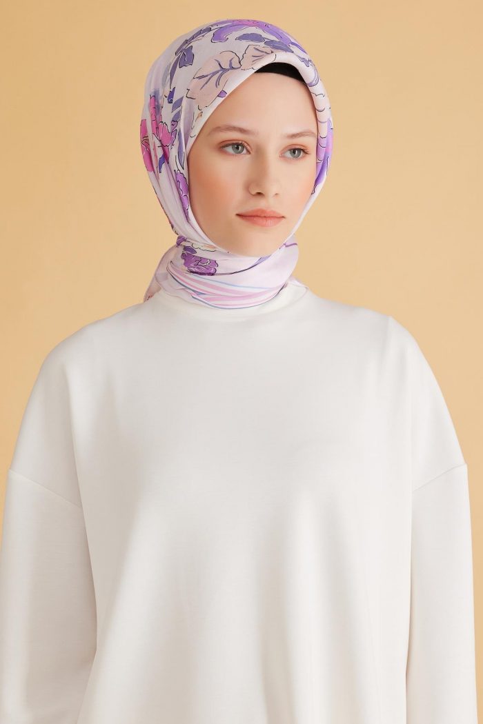 Belli Fresh Pure Eşarp 1-12 Pudra Karışık Desen 49975 - Görsel 1