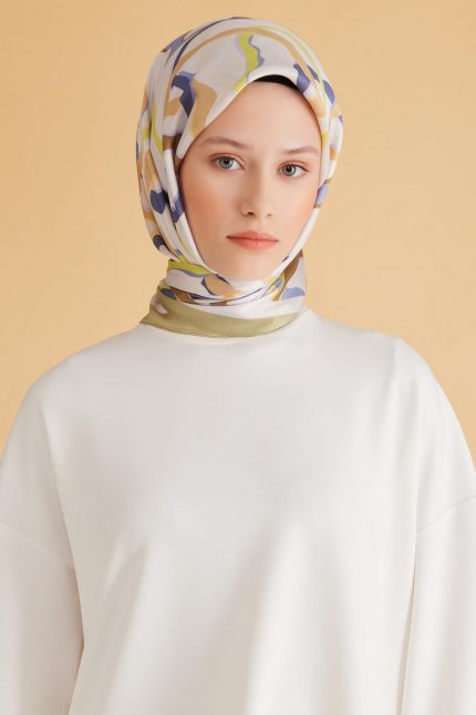 Belli Fresh Pure Eşarp 4-16 Yeşil Karışık Desen 49971