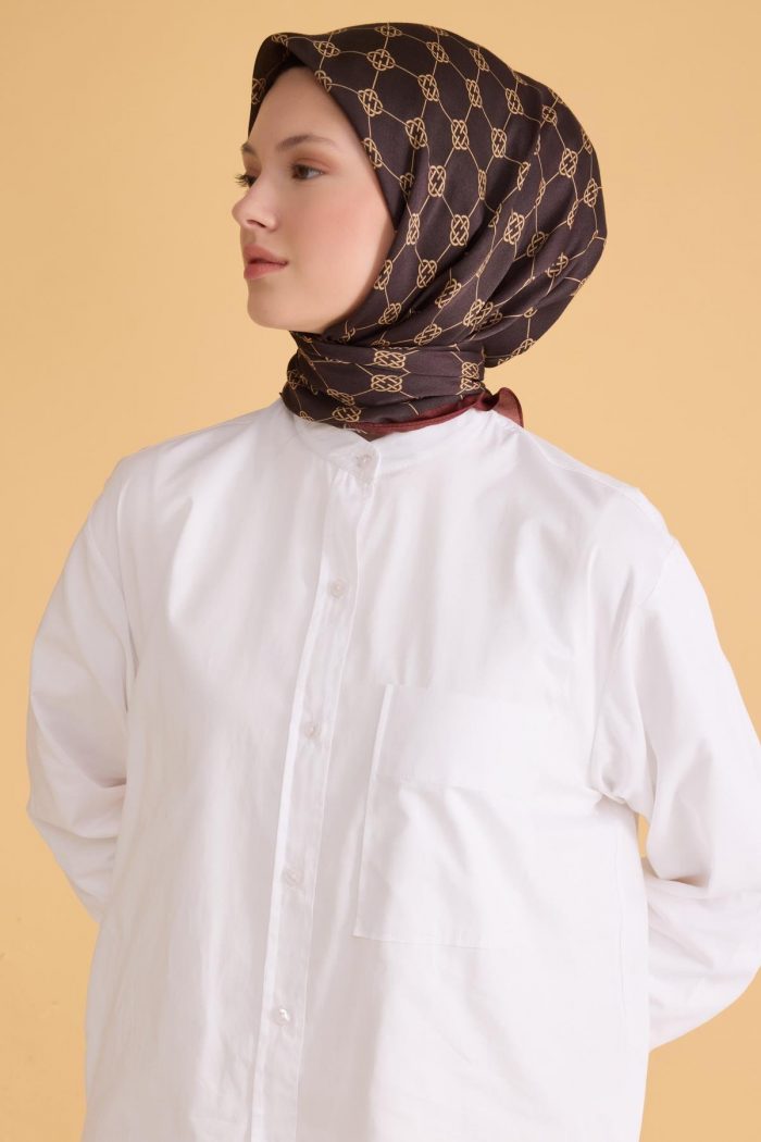 Belli Fresh Pure Eşarp 6-15 Bordo Karışık Desen 49992 - Görsel 1