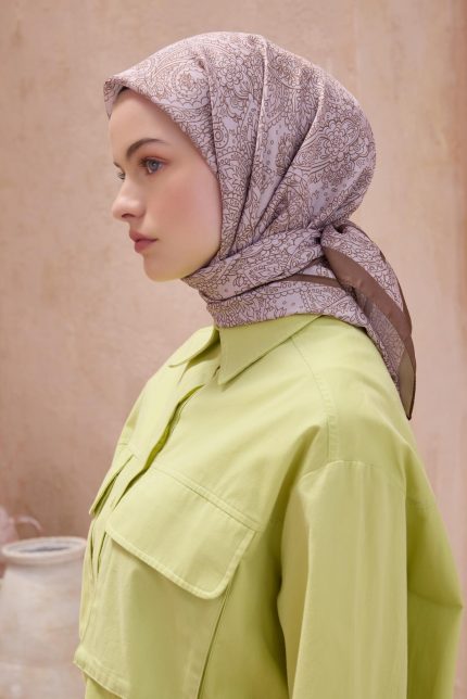 Belli Fresh Twist Eşarp 13 Kahverengi Karışık Desen 49732