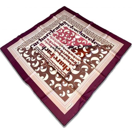 Cacharel Mürdüm Kahve Karma Desen Tivil İpek Eşarp 8387313-913