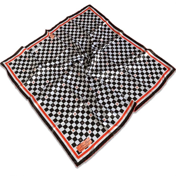 Defolu Polyester La Boutique Dama Desenli Eşarp 32554 - Görsel 1