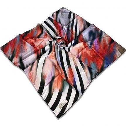 Defolu Polyester La Boutique Kırmızı Karma Desen Eşarp 32579