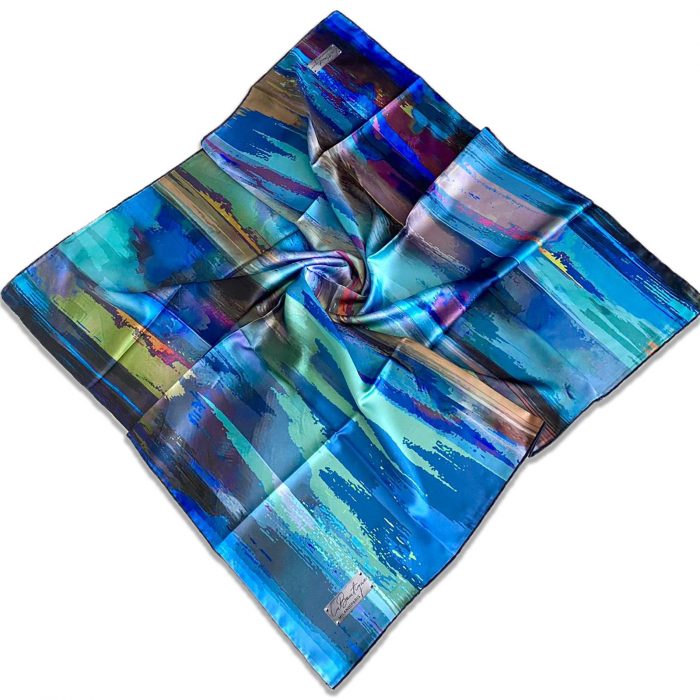 Defolu Polyester La Boutique Siyah Karma Desen Eşarp 1803-06  34520 - Görsel 1