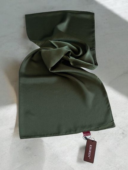 Kroren Jan Jan Haki Düz Renk Şal 7301-46