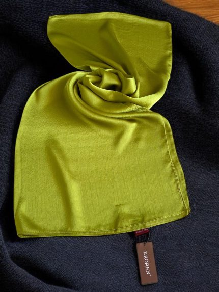 Kroren Jan Jan Yağ Yeşili Düz Renk Şal 7301-86