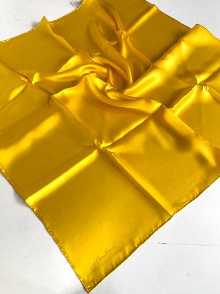 La Boutique Defolu Sura İpek Eşarp 42717 Sarı Düz Renk