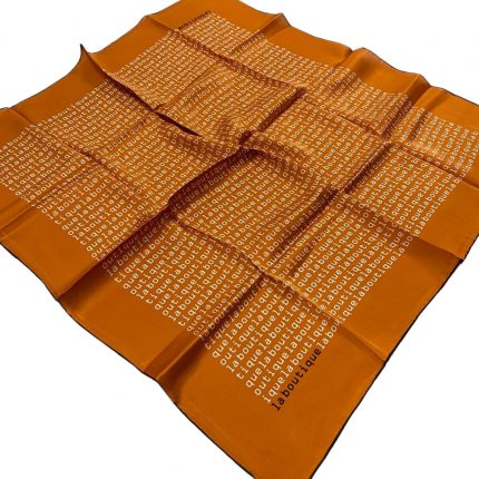 La Boutique Defolu Turuncu Sura İpek Eşarp 24860