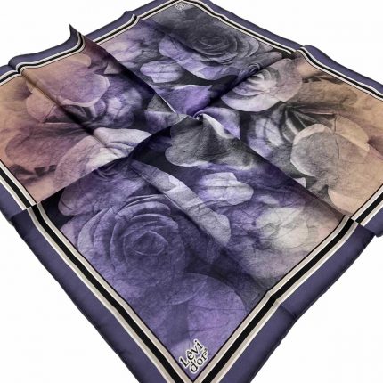 Levidor Mor Batik Desenli Tivil İpek Eşarp 21347