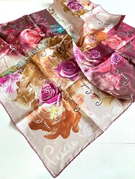 Pierre Cardin Defolu Tivil İpek Eşarp 41459 Pembe Karışık Desen