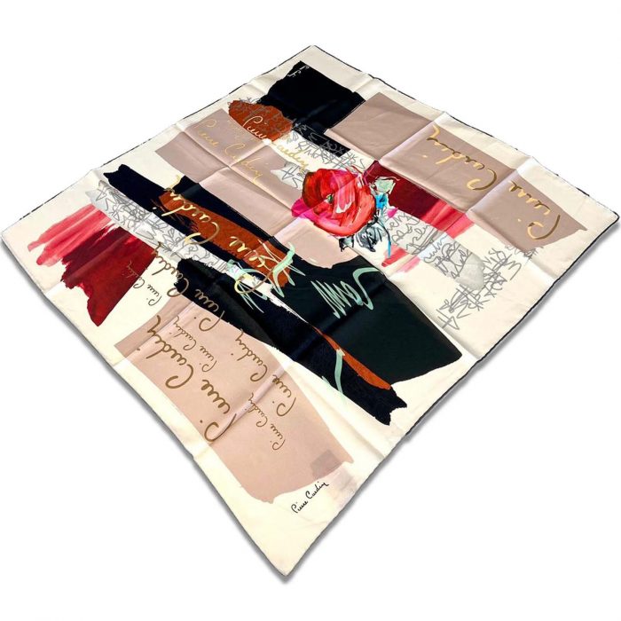 Pierre Cardin Siyah - Beyaz Karma Desenli Tivil İpek Eşarp 8370438-972 - Görsel 1