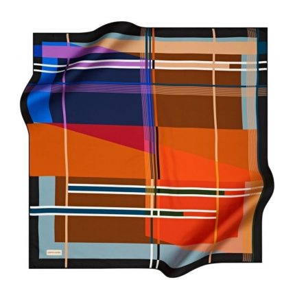 Pierre Cardin Sura İpek Eşarp 8055230-311-48716 Turuncu Karışık Desen