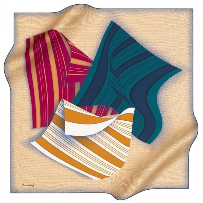 Pierre Cardin Tivil İpek Eşarp 8262438-922 Sarı Karışık Desen 41869 - Görsel 1
