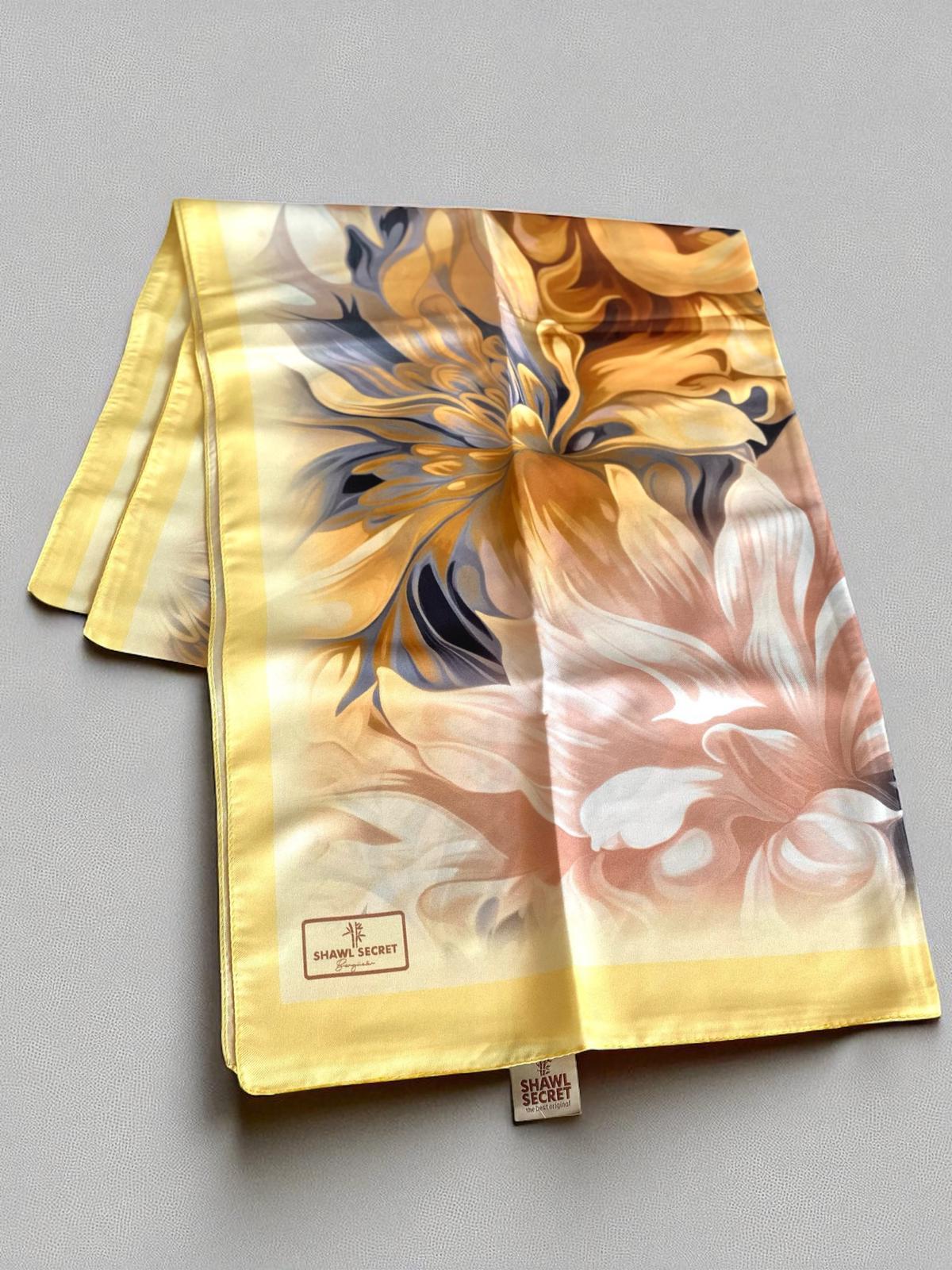 shawl-secret-berguzar-kokulu-tivil-sof-1-9fef Shawl Secret Bergüzar Kokulu Tivil Soft Şal 50023 Sarı Karışık Desen - Görsel 1