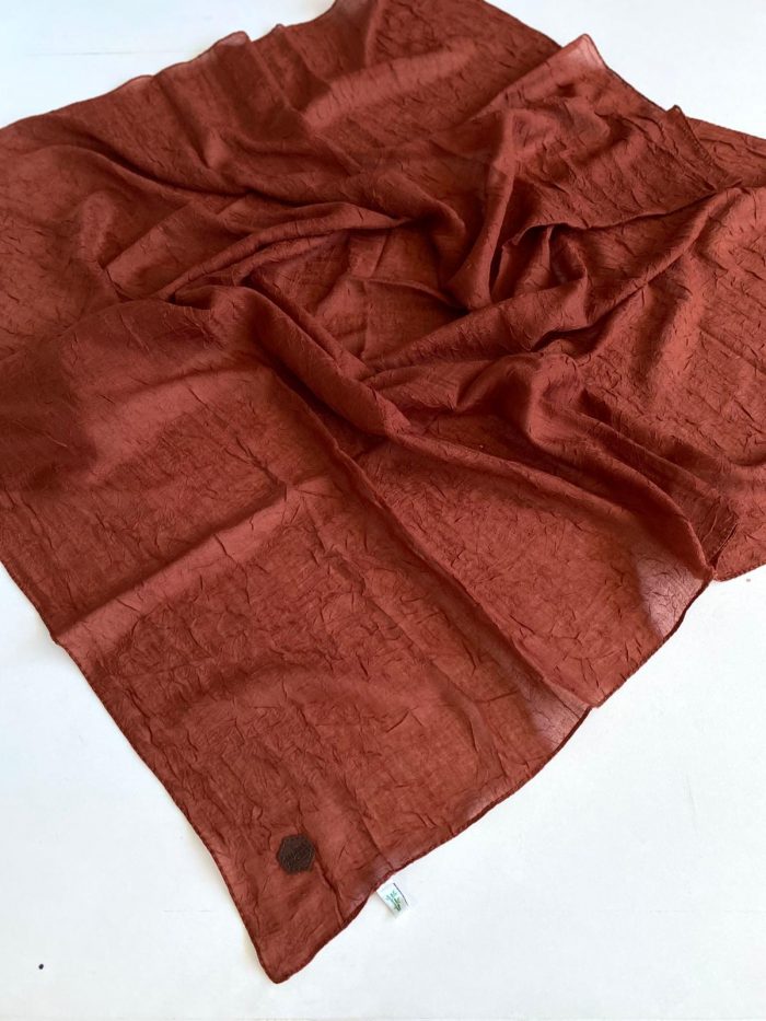 Shawl Secret Dört Mevsim Bambu Kraş Eşarp Taba - 49345 - Görsel 1
