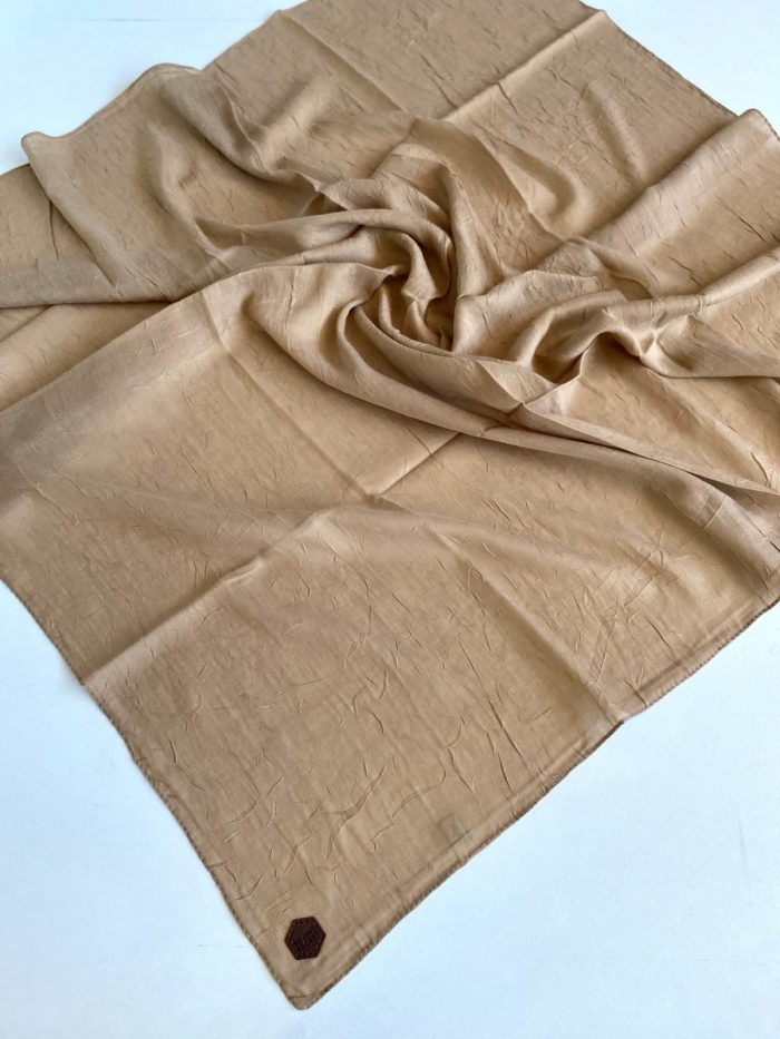 Shawl Secret Dört Mevsim Bambu Kraş Eşarp Sütlü Kahve - 49341 - Görsel 1