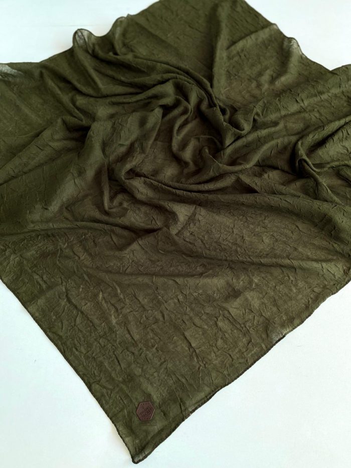 Shawl Secret Dört Mevsim Bambu Kraş Eşarp Yeşil - 49335 - Görsel 1