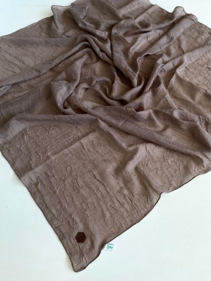 Shawl Secret Dört Mevsim Bambu Kraş Eşarp Koyu Vizon - 49344 - Görsel 1