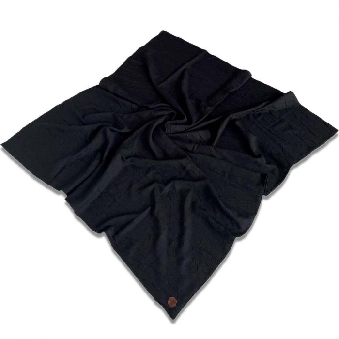 Shawl Secret Dört Mevsim Bambu Kraş Eşarp Siyah -  32056 - Görsel 1