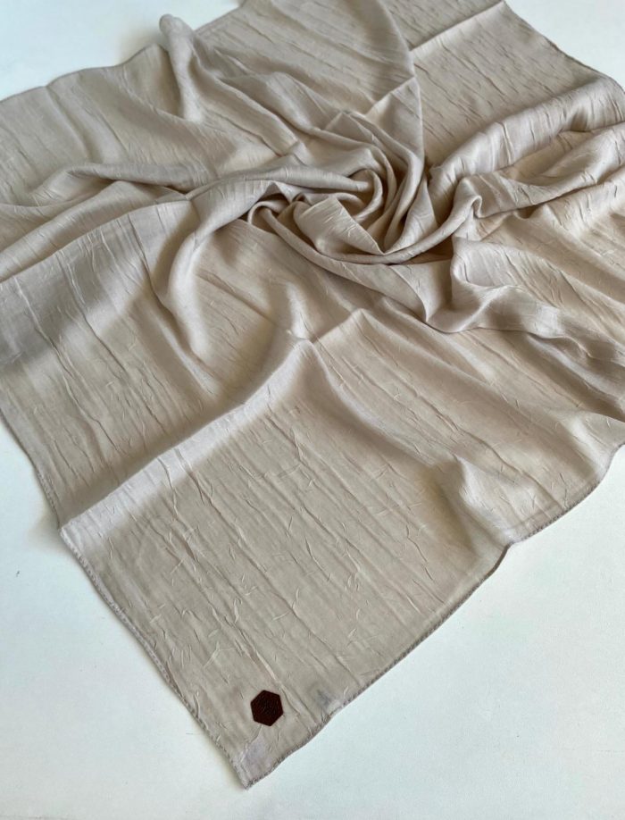 Shawl Secret Dört Mevsim Bambu Kraş Eşarp Vizon - 49342 - Görsel 1