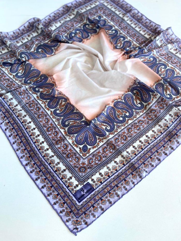 Shawl Secret Dört Mevsim Etnik Desen Eşarp Mor - 49567 - Görsel 1