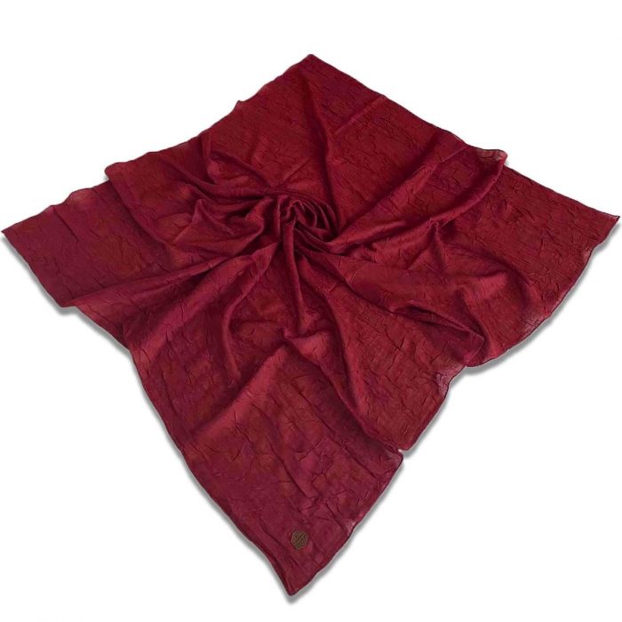 Shawl Secret Yazlık Kraş Eşarp Bordo - 32074 - Görsel 1