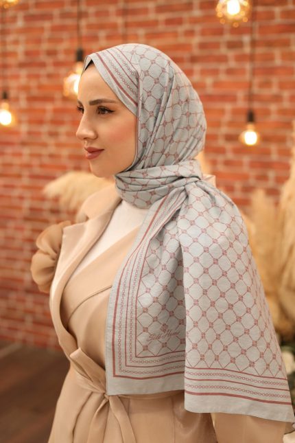 Silk Home Olinda Şal 49005-06 Mavi, Gül Kurusu