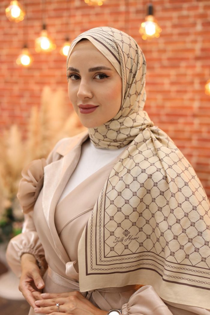 Silk Home Olinda Şal 49005-40 Kum Beji, Koyu Vizon - Görsel 1