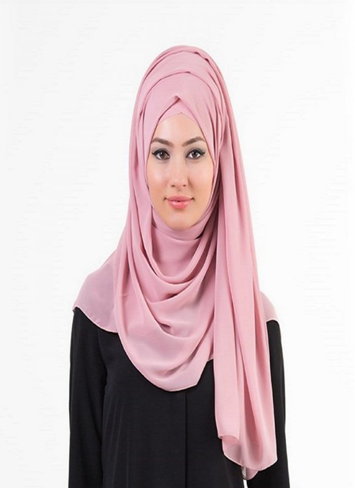 Silk Home Püsküllü İpek Şal Pembe 001-04 - Görsel 1
