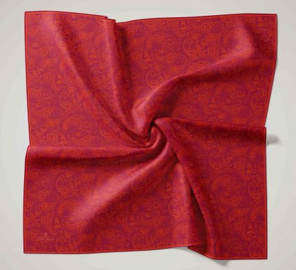 Silk Home Soft Eşarp 47014 Bordo-Turuncu Karışık Desen 