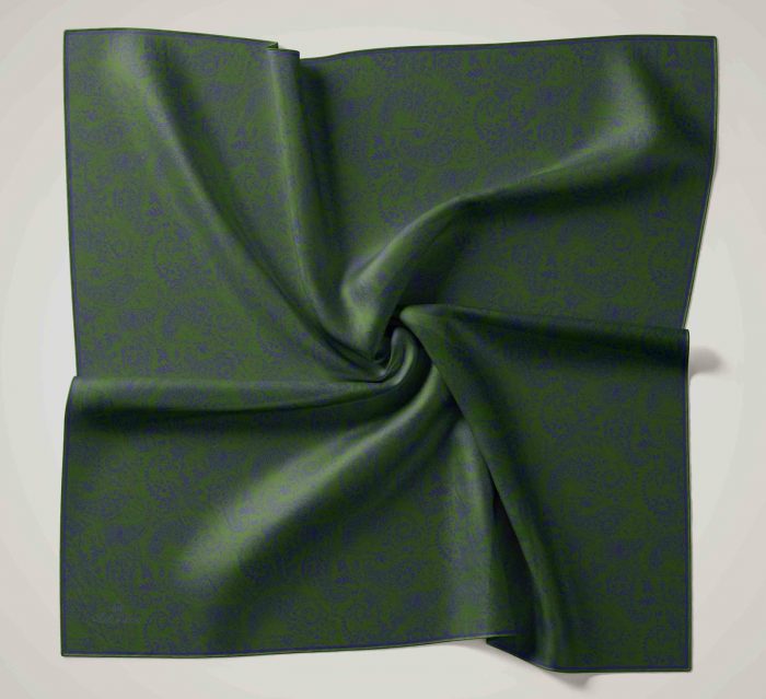 Silk Home Soft Eşarp 47020 Yeşil-Saks Mavisi Karışık Desen  - Görsel 1