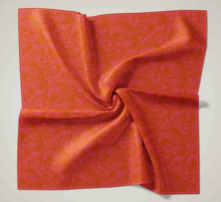 Silk Home Soft Eşarp 47057 Kiremit-Pembe Karışık Desen