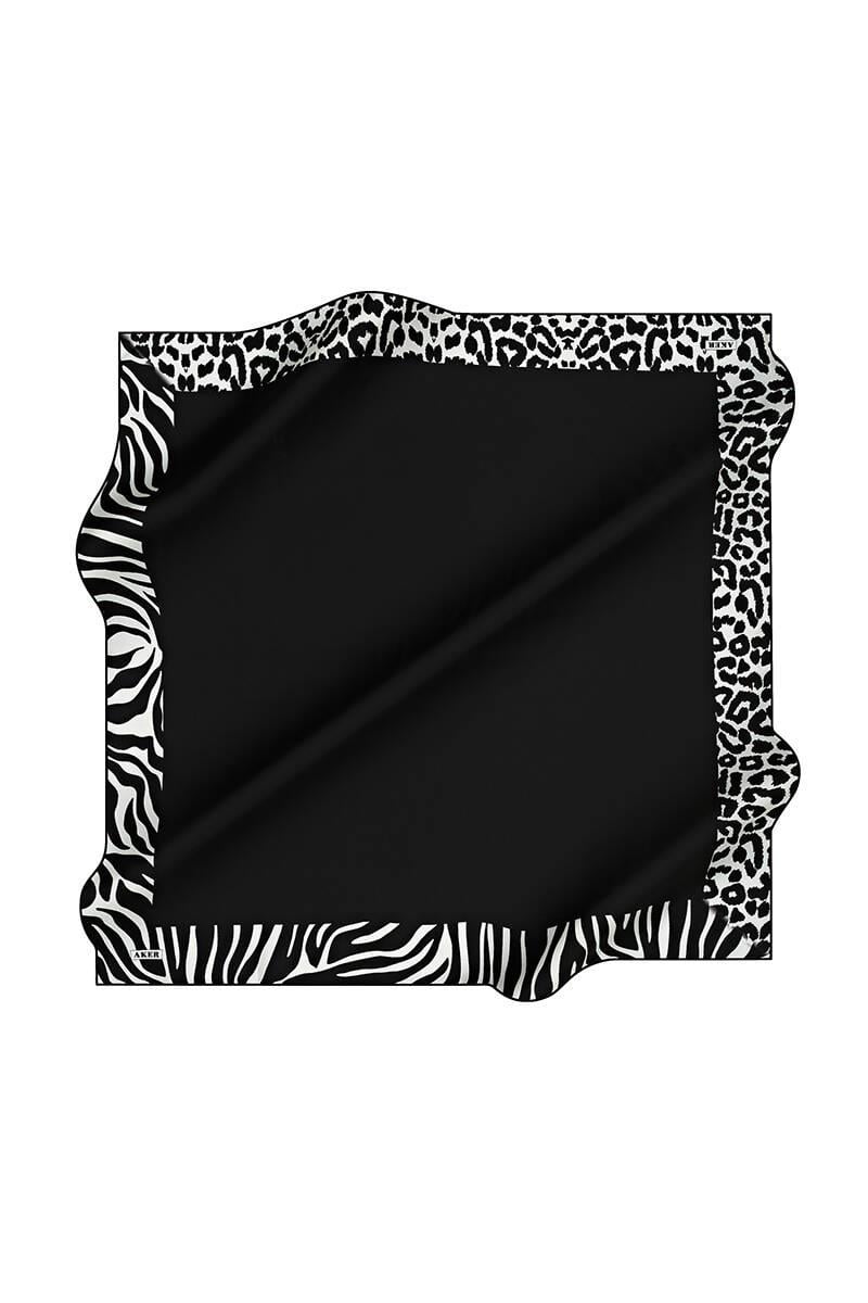 aker-nostalji-sura-saf-ipek-esarp-8694-a02b62 Aker Nostalji Sura Saf İpek Eşarp 8694701 - 313 Siyah Beyaz Leopar Desen - Görsel 1