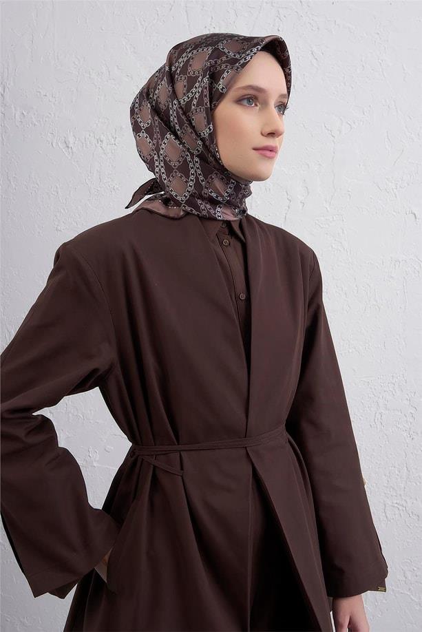 armine-sura-saf-ipek-esarp-9410-87-kah-143-9c Armine Sura Saf İpek Eşarp 9410 - 87 Kahverengi Karışık Desen - Görsel 1