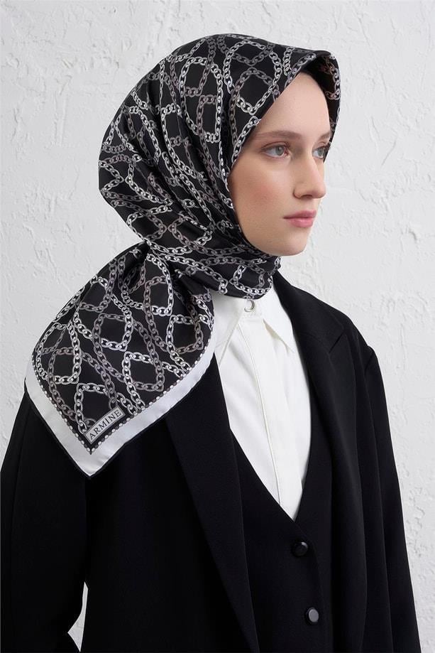 armine-sura-saf-ipek-esarp-9410-89-siy-a-d4eb Armine Sura Saf İpek Eşarp 9410 - 89 Siyah Karışık Desen - Görsel 1