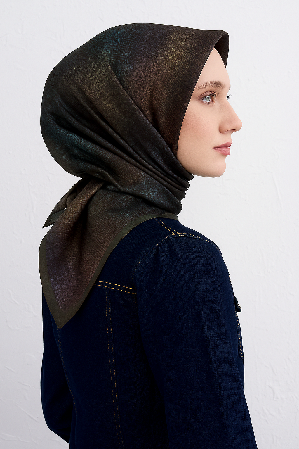 armine-sura-saf-ipek-esarp-9437-18-mor-e3-49b Armine Sura Saf İpek Eşarp 9437 - 18 Mor Karışık Desen - Görsel 1