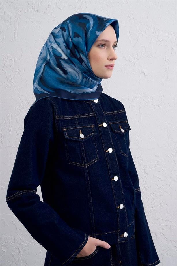 armine-tivil-saf-ipek-esarp-9423-54-la-a1c3-a Armine Tivil Saf İpek Eşarp 9423 - 54 Lacivert Karışık Desen - Görsel 1