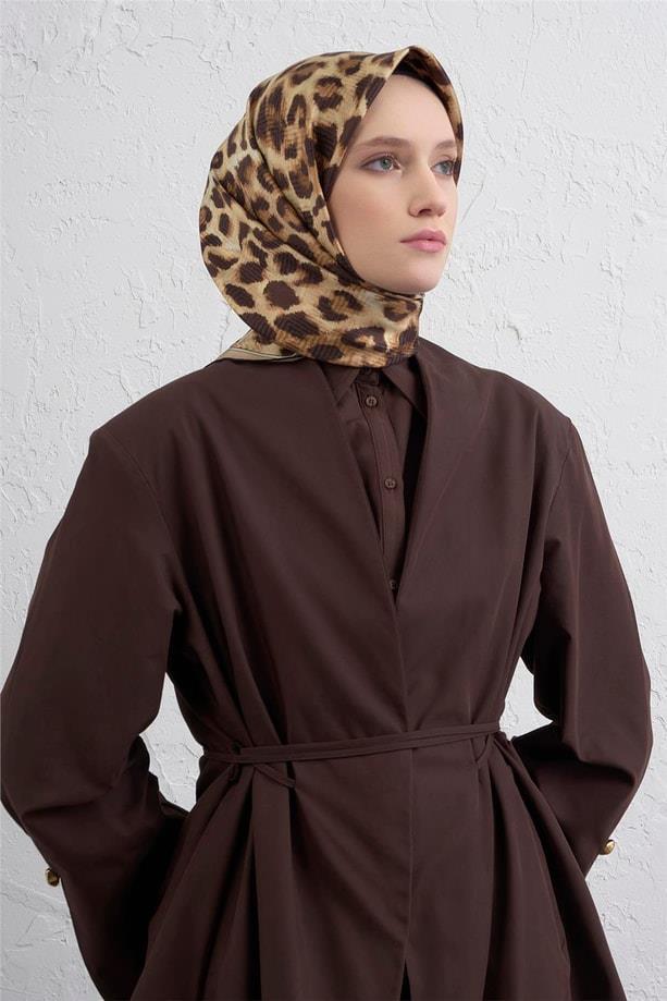 armine-tivil-saf-ipek-esarp-9425-37-ac-3474a Armine Sura Saf İpek Eşarp 9425 - 37 Açık Kahverengi Karışık Desen - Görsel 1