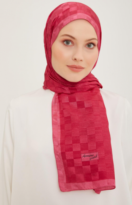 Armine Trend B.Janjan Şal 86  -  Pembe Dama Desen