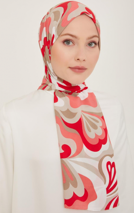 Armine Trend Defne Şal 6348 - 2 - 10 Pembe Beyaz