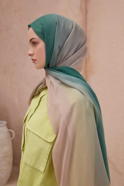 Belli Fresh Degrade Desen Şal 1022 Yeşil Degrade Desen 49876