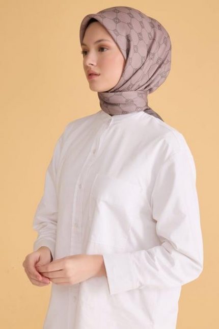 Belli Fresh Pure Eşarp 6 - 31 Koyu Vizon Karışık Desen 49991