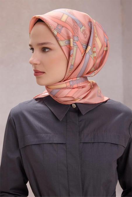 belli-tivil-saf-ipek-esarp-4200-83-aci-6-a9f1 Belli Tivil Saf İpek Eşarp 4200 - 83 Açık Pembe Kemer Desen - Görsel 1