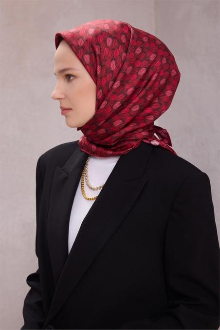 belli-tivil-saf-ipek-esarp-4204-55-bor-d539b0 Belli Tivil Saf İpek Eşarp 4204 - 55 Bordo Çiçek Desen - Görsel 1