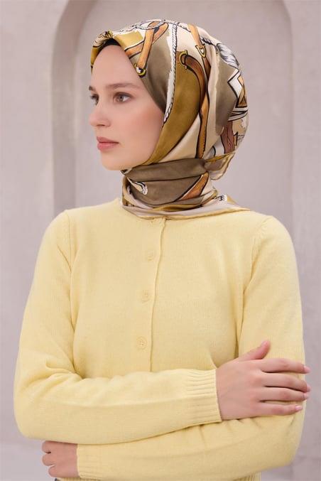 belli-tivil-saf-ipek-esarp-4205-32-hak-e276d1 Belli Tivil Saf İpek Eşarp 4205 - 32 Haki Yeşil Soyut Desen - Görsel 1